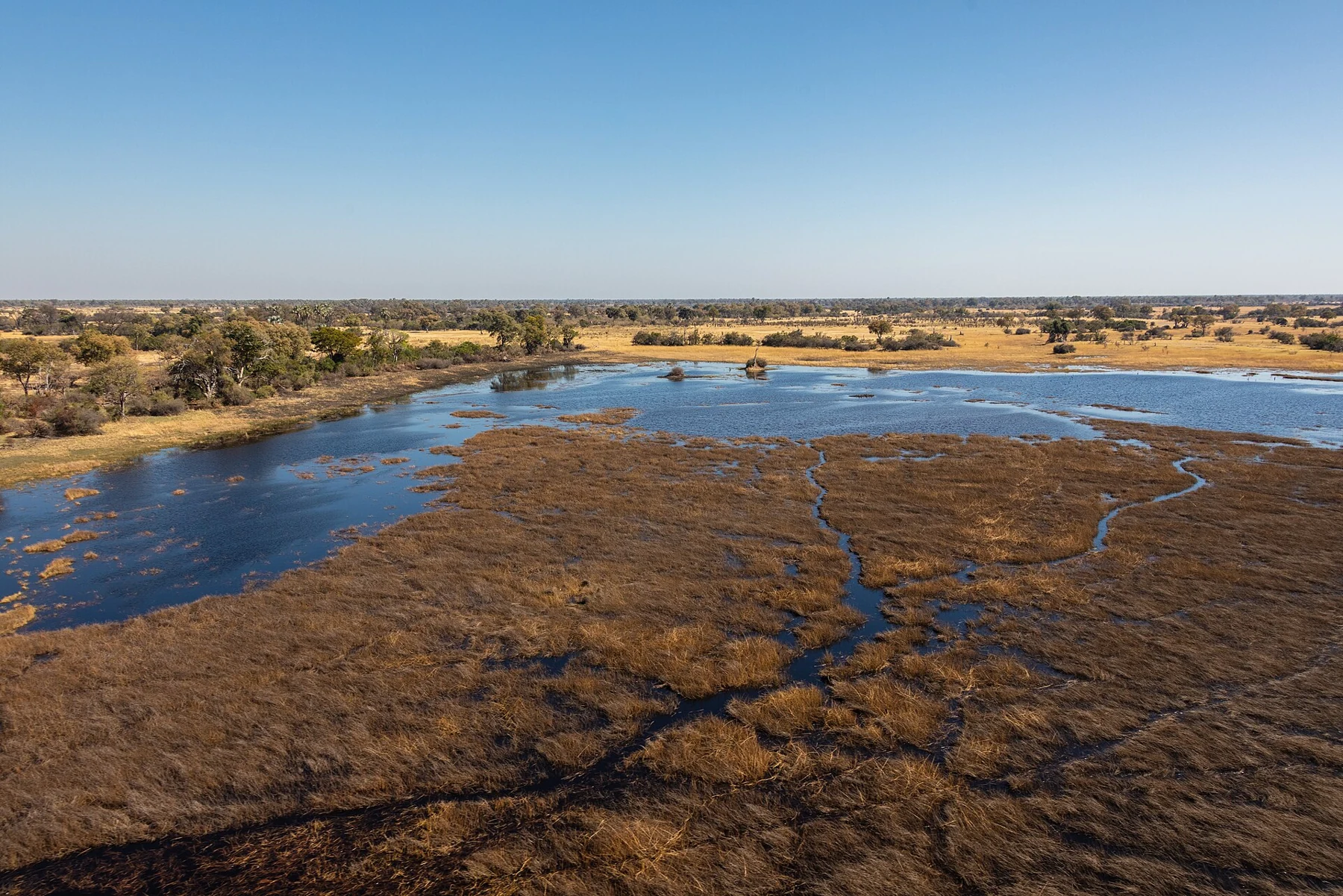 Okavango Delta from the air, August 2018